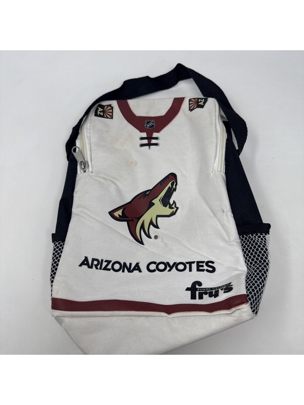 Arizona Coyotes NHL Jersey Style Lunch Bag Fry's Promo White Maroon
